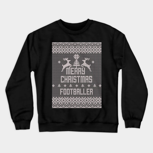 Merry Christmas FOOTBALLER Crewneck Sweatshirt by ramiroxavier
